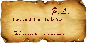 Puchard Leonidász névjegykártya